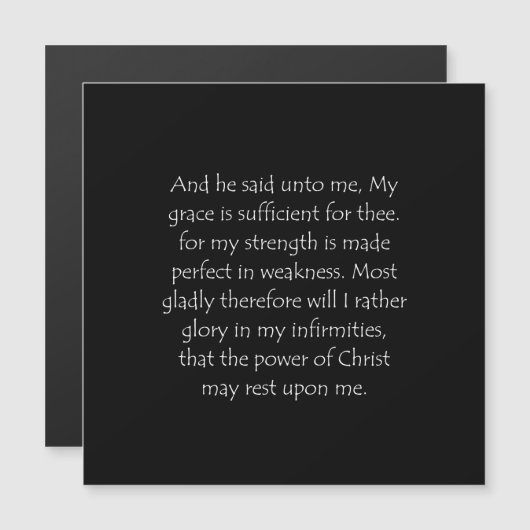 Scripture Quote 2 Corinthians 12 9 (Front/Back)