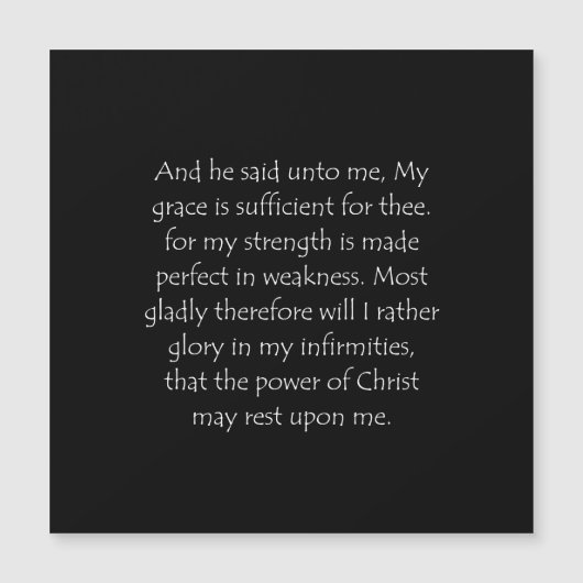 Scripture Quote 2 Corinthians 12 9 (Front)