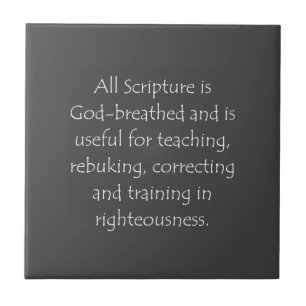Scripture Quote 2 Timothy 3 16 Ceramic Tile