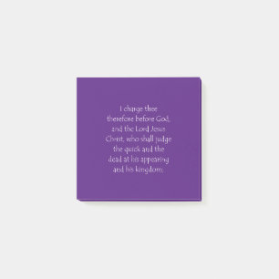 Scripture Quote 2 Timothy 4 1 Post-it Notes