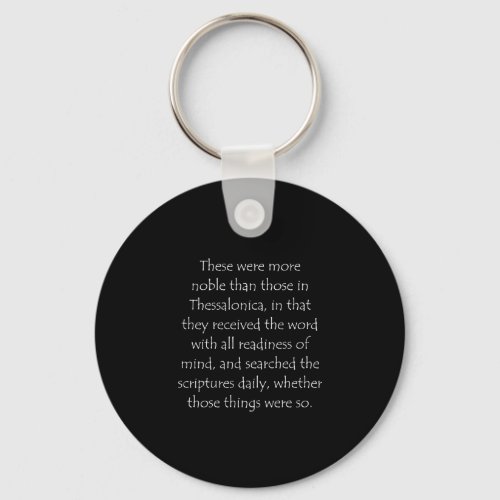 Scripture Quote Acts 17 11 Keychain