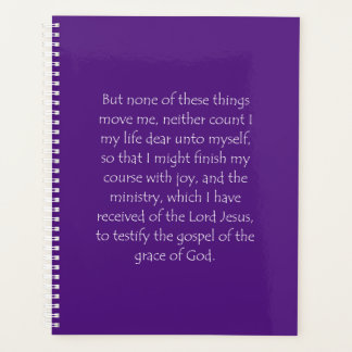 Scripture Quote Acts 20 24 Planner