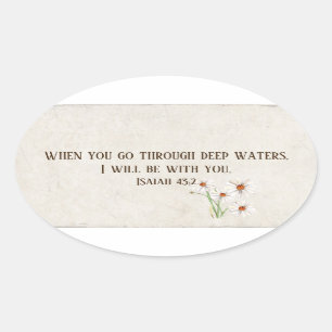 Scripture quote for encouragment oval sticker