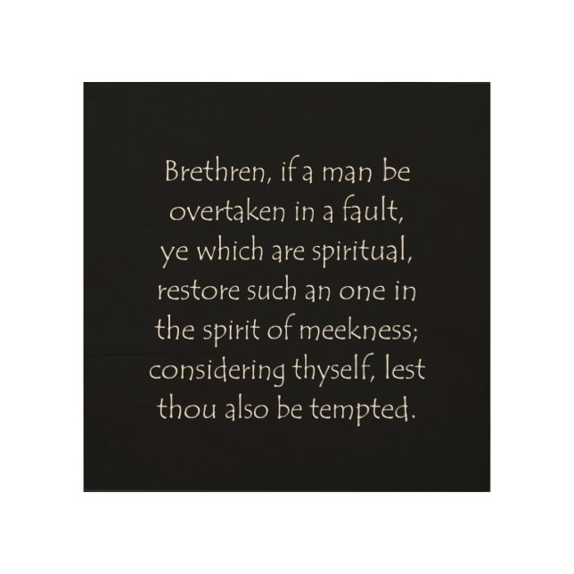 Scripture Quote Galatians 6 1 Wood Wall Art (Front)