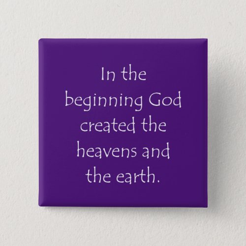 Scripture Quote Genesis 1 1 Button