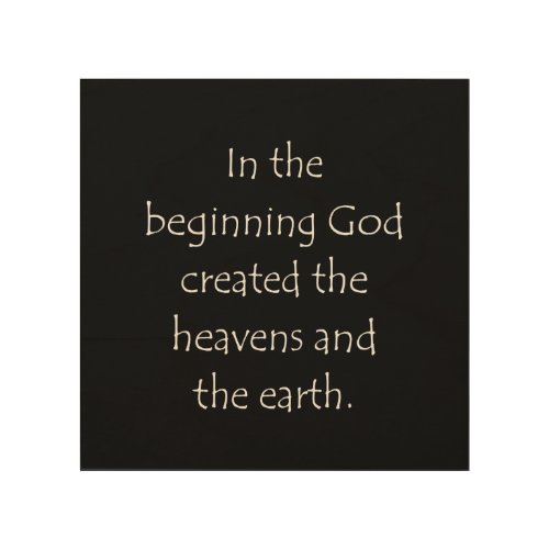 Scripture Quote Genesis 1 1 Wood Wall Art