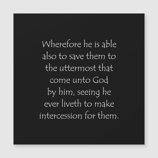 Scripture Quote Hebrews 7 25 (Front)