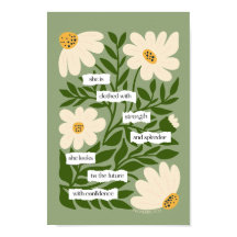Scripture Quote Inspirational Green Floral Bible