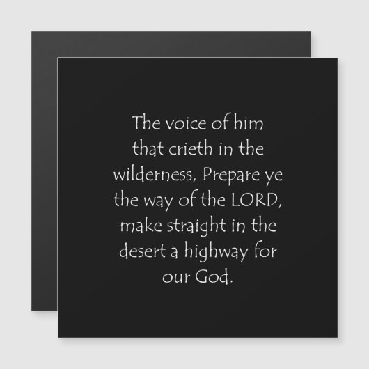 Scripture Quote Isaiah 40 3 (Front/Back)