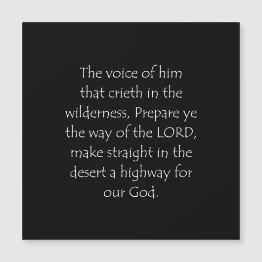 Scripture Quote Isaiah 40 3 (Front)