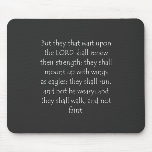 Scripture Quote Isaiah 40 31 Mouse Pad