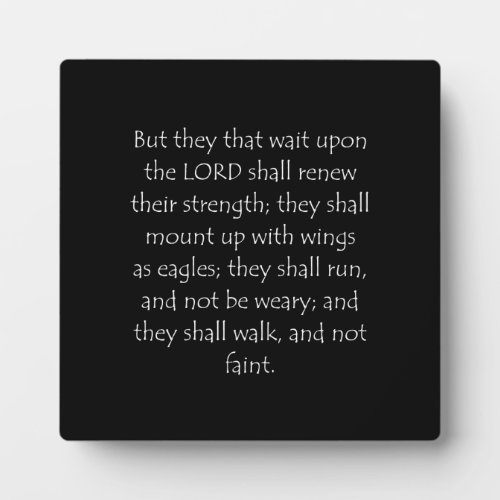 Scripture Quote Isaiah 40 31 Plaque