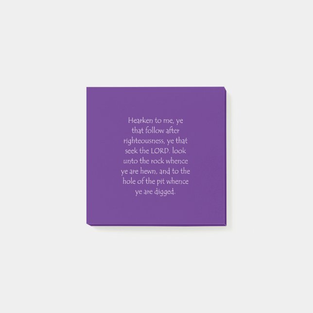 Scripture Quote Isaiah 51 1 Post-it Notes (Front)