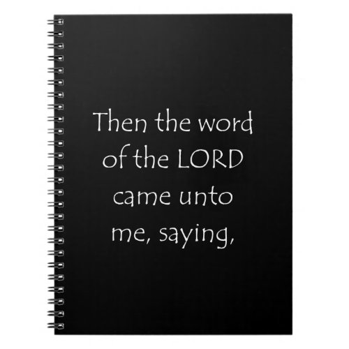 Scripture Quote Jeremiah 1 4 Notebook