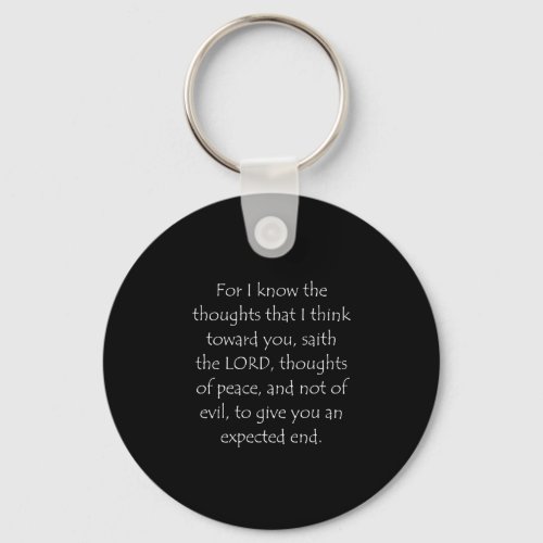 Scripture Quote Jeremiah 29 11 Keychain