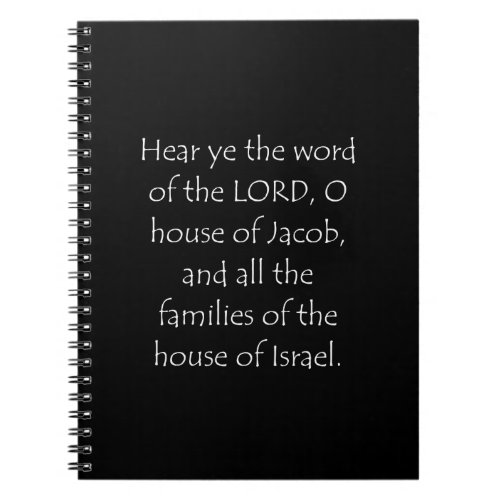 Scripture Quote Jeremiah 2 4 Notebook