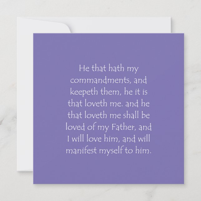 Scripture Quote John 14 21 Invitation (Front)