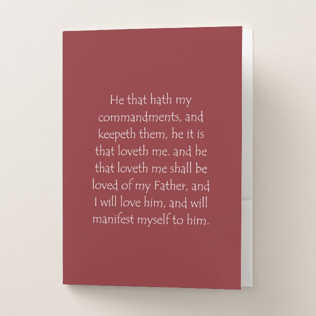 Scripture Quote John 14 21 Pocket Folder (Front)