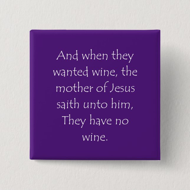 Scripture Quote John 2 3 Button (Front)