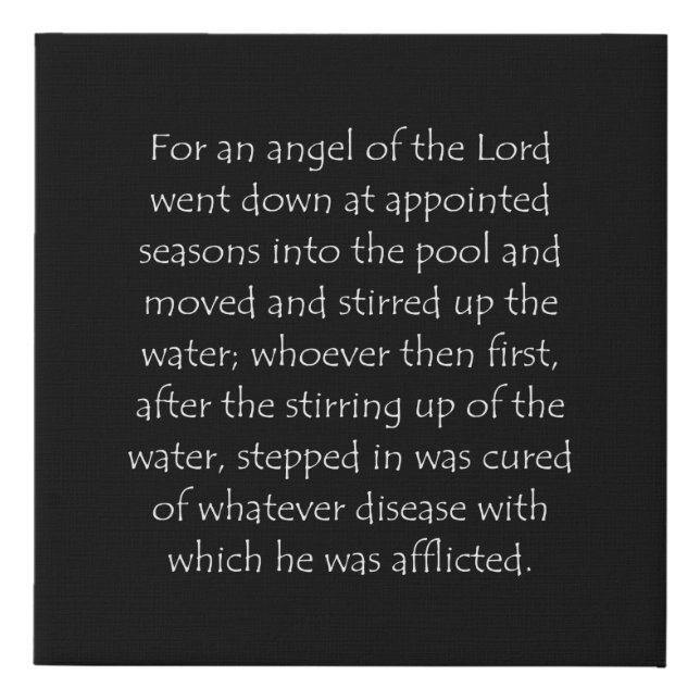 Scripture Quote John 5 4 Faux Canvas Print (Front)