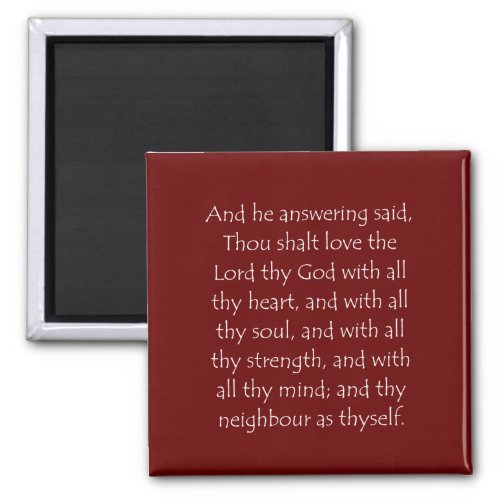 Scripture Quote Luke 10 27 Magnet