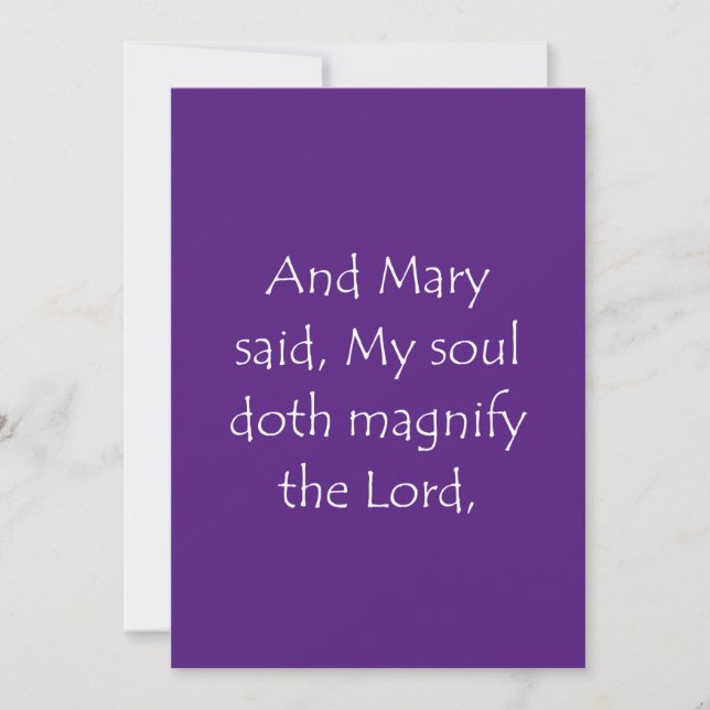 Scripture Quote Luke 1 46 Thank You Card (Front)