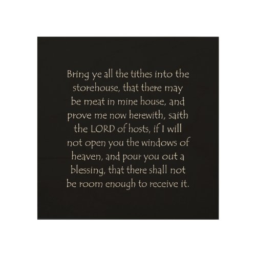 Scripture Quote Malachi 3 10 Wood Wall Art