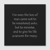 Scripture Quote Mark 10 45 (Front)