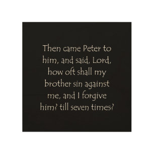 Scripture Quote Matthew 18 21 Wood Wall Art