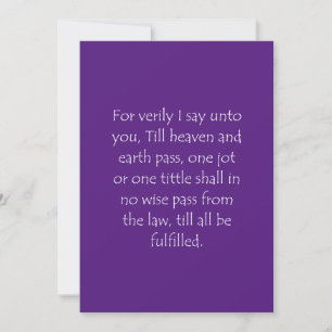 Scripture Quote Matthew 5 18 Thank You Card