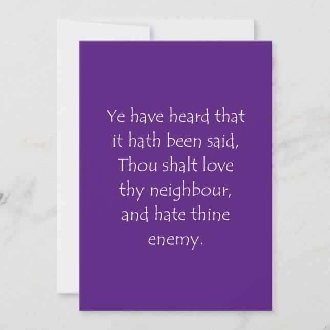 Scripture Quote Matthew 5 43 Thank You Card (Front)