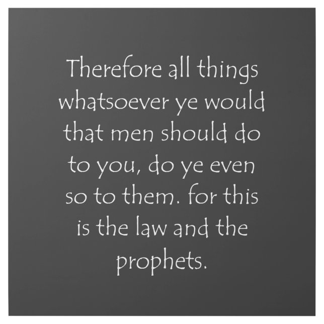 Scripture Quote Matthew 7 12 Gallery Wrap (Front)