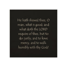 Scripture Quote Micah 6 8 Wood Wall Art