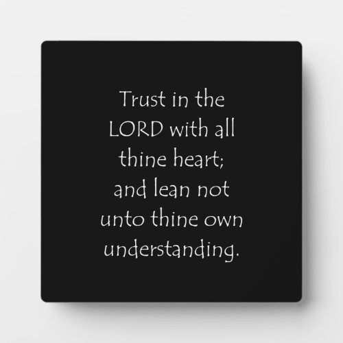 Scripture Quote Proverbs 3 5 Plaque