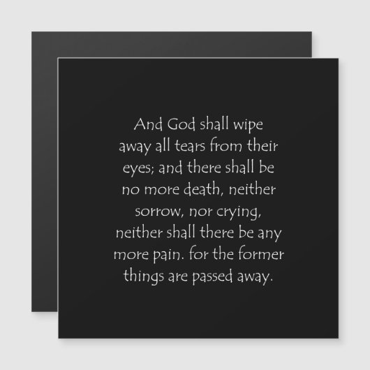 Scripture Quote Revelation 21 4 (Front/Back)