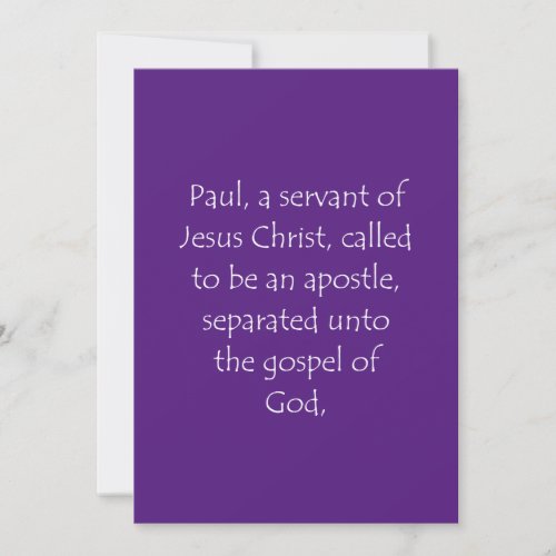 Scripture Quote Romans 1 1 Thank You Card