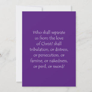 Scripture Quote Romans 8 35 Thank You Card