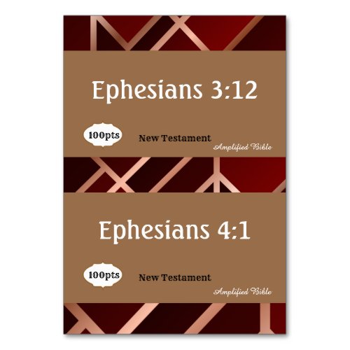 Scripture Reference Cards for Game
