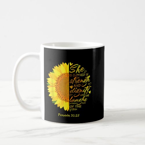 Scripture Religious Christian Bible Verse Sunflowe Coffee Mug