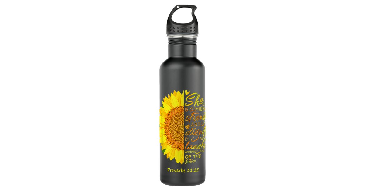 Stainless Steel Water Bottle Taste and See Psalm 3 