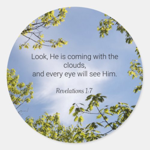 Scripture Revelations 17 Classic Round Sticker