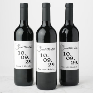 Scripture Save the date Wine Label