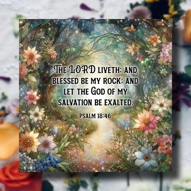 Scripture Stained Glass Floral Woodland Easter Holiday Card (Creator Uploaded)