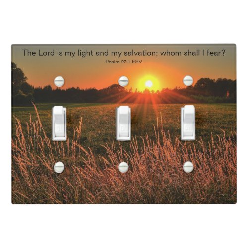 Scripture Sun Light Switch Cover