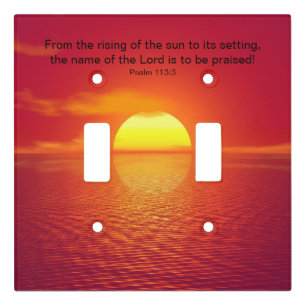 Scripture Sun Light Switch Cover