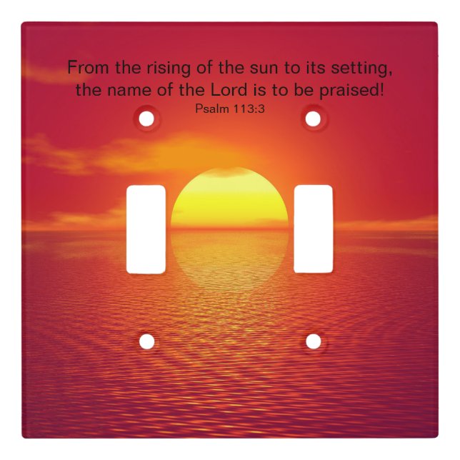 Scripture Sun Light Switch Cover (Front)
