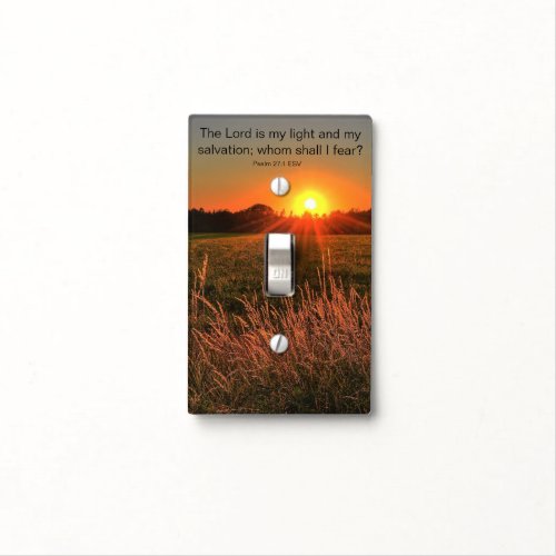 Scripture Sun Light Switch Cover