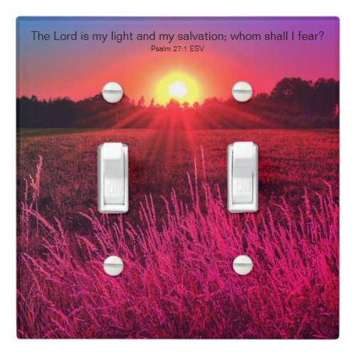 Scripture Sun Light Switch Cover