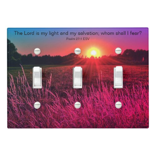 Scripture Sun Light Switch Cover