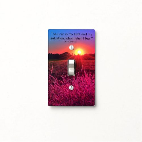 Scripture Sun Light Switch Cover